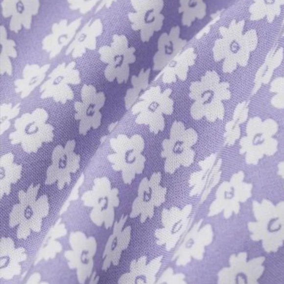 H&M Lavender Purple & White Daisy Floral High Waist Mini Skirt - Picture 2 of 2